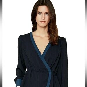 NWT BCBG Faux Wrap Shirt, size XS
